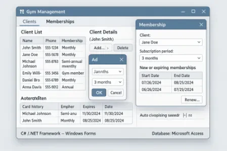 Desktop Gym Management App