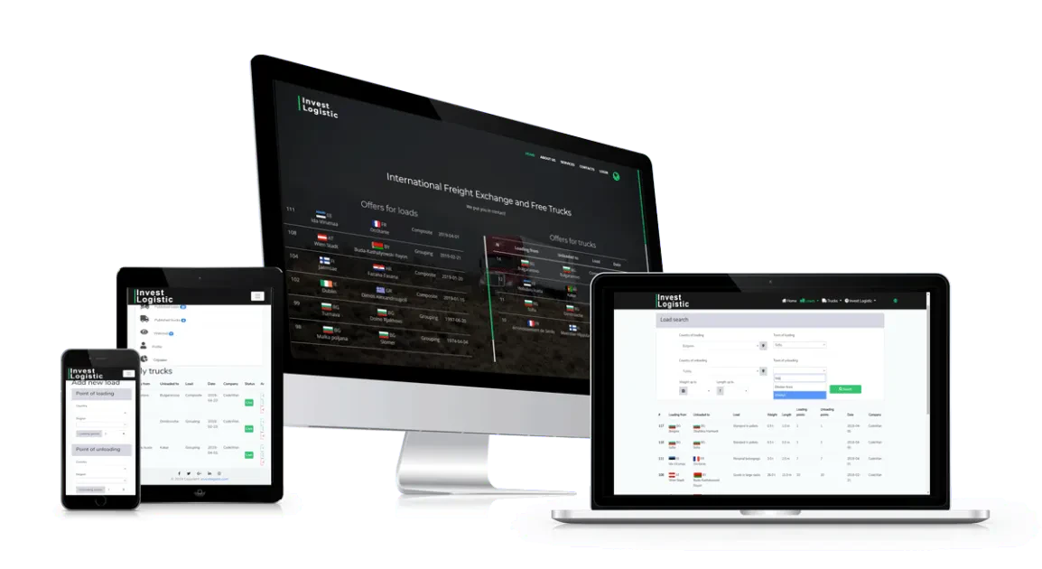 Платформа за обявяване на товари за транспорт и свободни камиони
