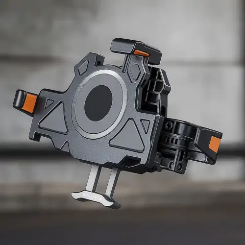 Универсална виброустойчива стойка за телефон за мотор – 360° монтаж с антишок система