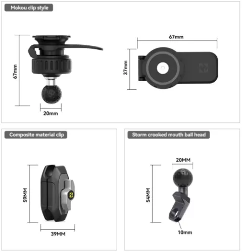 Размери и детайли на стойка за телефон с спецификации.