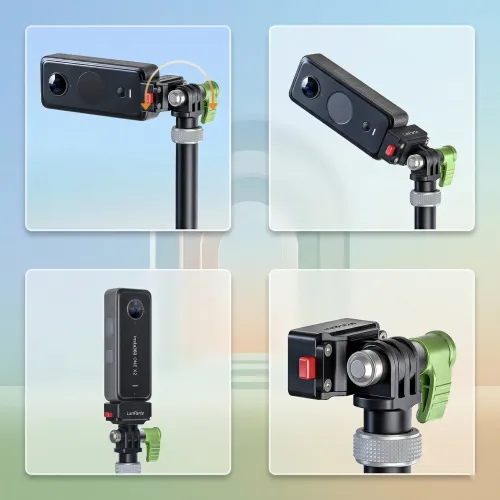 Различни ъгли на камерата при монтаж на стойката.