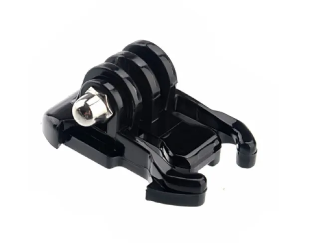 Плосък адаптер за GoPro с бързо освобождаване и 1/4" винт, черен.